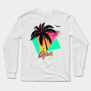 Goa Cool 80s Sunset Long Sleeve T-Shirt